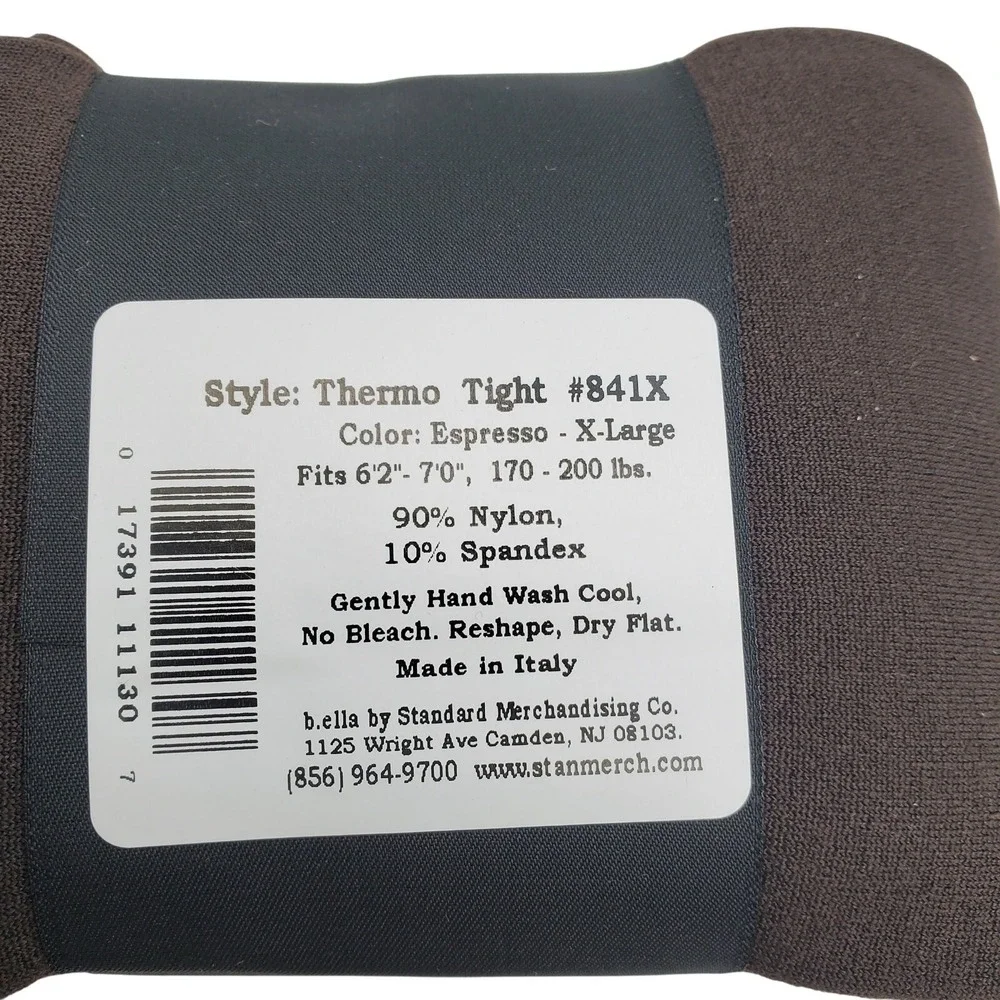 Brown Fleece Lined Tights XL Thermo Espresso B.ella Winter Warm Footed Cozy NEW